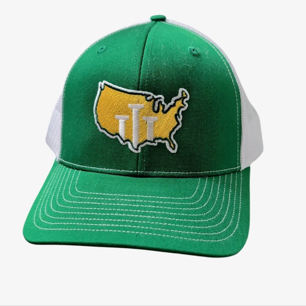 Richardson 112 Green & White Augusta Masters Golf Adjustable Snap Back Hat Golf